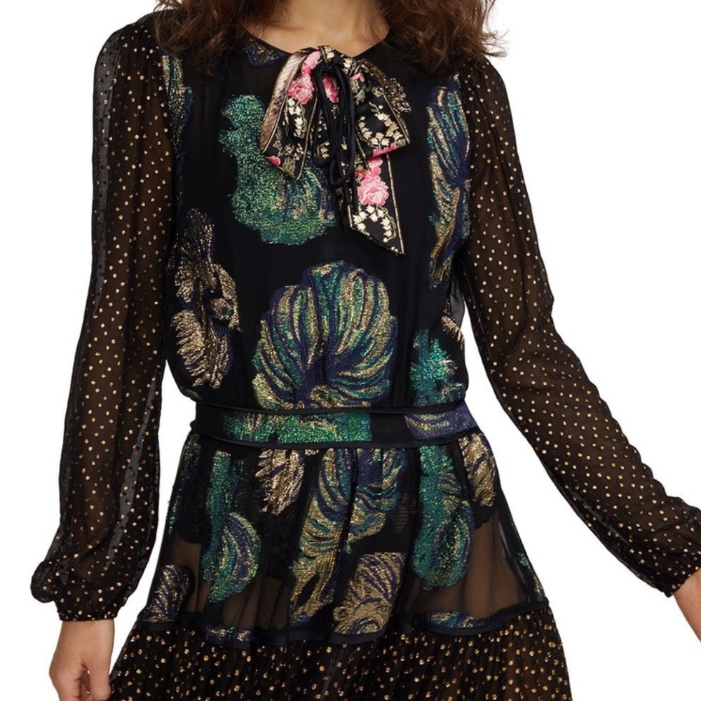 Cynthia Rowley Mixed Media Print Dress - Size 8